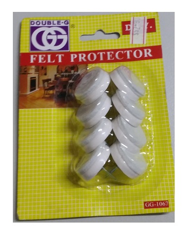 DIY GG-1067W FELT PROTECTOR W/NAIL-WHITE