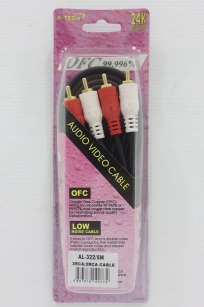 CABLE AL-322 5M 2RCA/2RCA