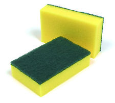 SCOURING PAD W/SPONGE 3PCS